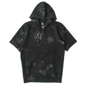 Men’s Air Jordan Black Cat Short Sleeve Hoodie